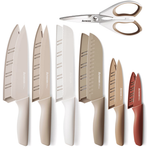 7-Piece Astercook Stainless Steel Chef Knife Sets W/ 6-Blade Guards