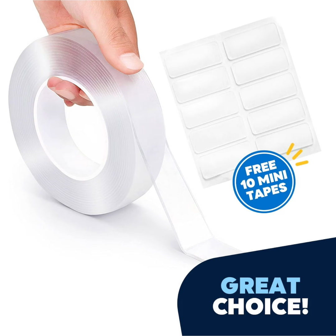 16.4FT Heavy Duty Double Sided Nano Tape + 10 Mini Tapes