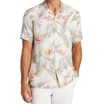 1905 Collection Tailored Fit Tropical Floral Short Sleeve Camp Shirt