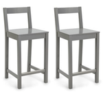 24" Amazon Basics Wooden Bar Stool with Backrest