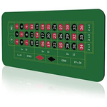 70" x 35" Non-Slip Rubber Roulette Casino Table Mat
