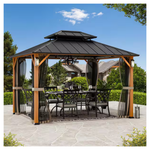 10-Feet X 12-Feet Permanent Hardtop Gazebo