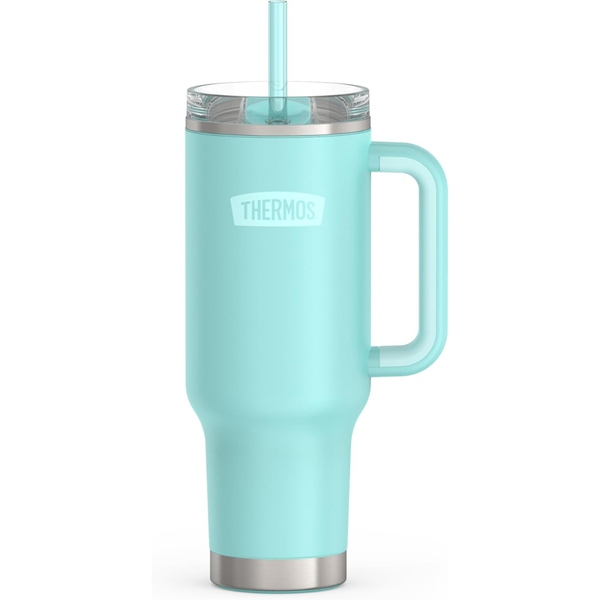 THERMOS 40 oz Stainless Steel Insulated Tumbler With Lid And Straw