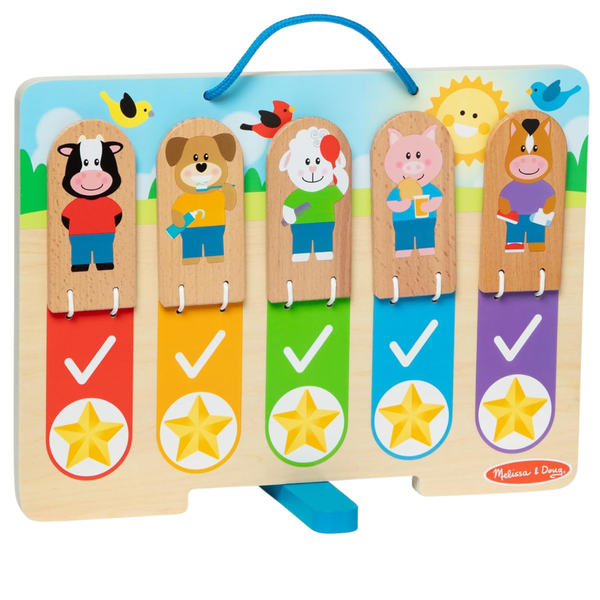 Melissa & Doug Wooden My Daily Day & Night Routines Chart