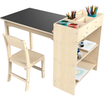 Kids Study Art Table & Chair Set With Storage