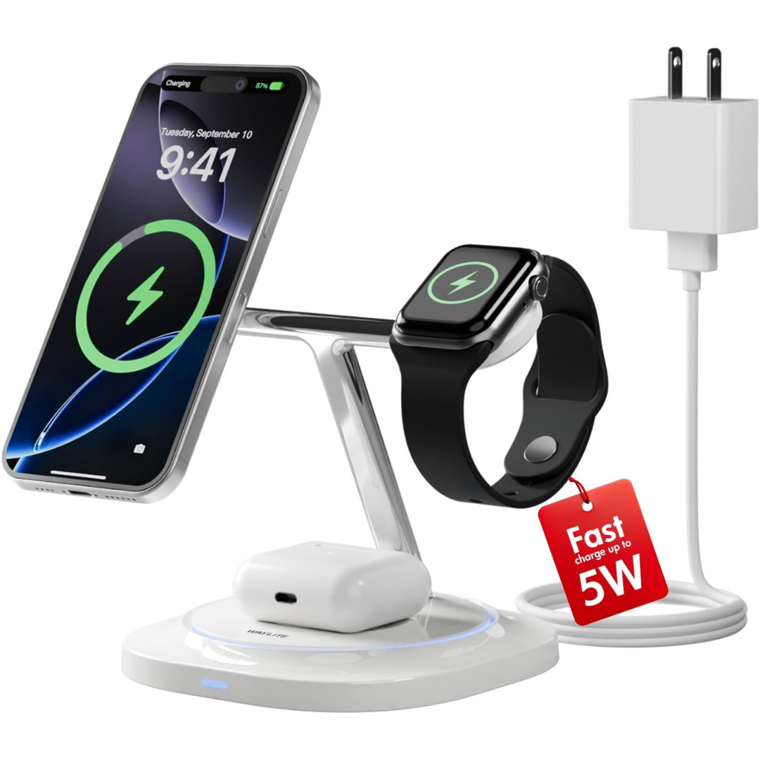 3 In 1 Magnetic Wireless Fast Charging Station Compatible