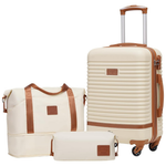 3-Piece Carry-On Hardshell Luggage Set W/ TSA Lock Spinner Wheels