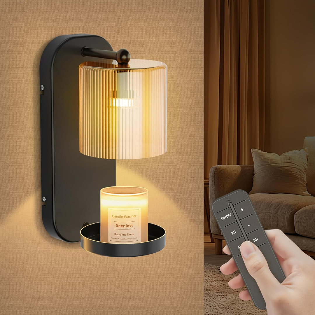 Wall Mounted Candle Warmer Lamp With Remote Control, Timer & Dimmer