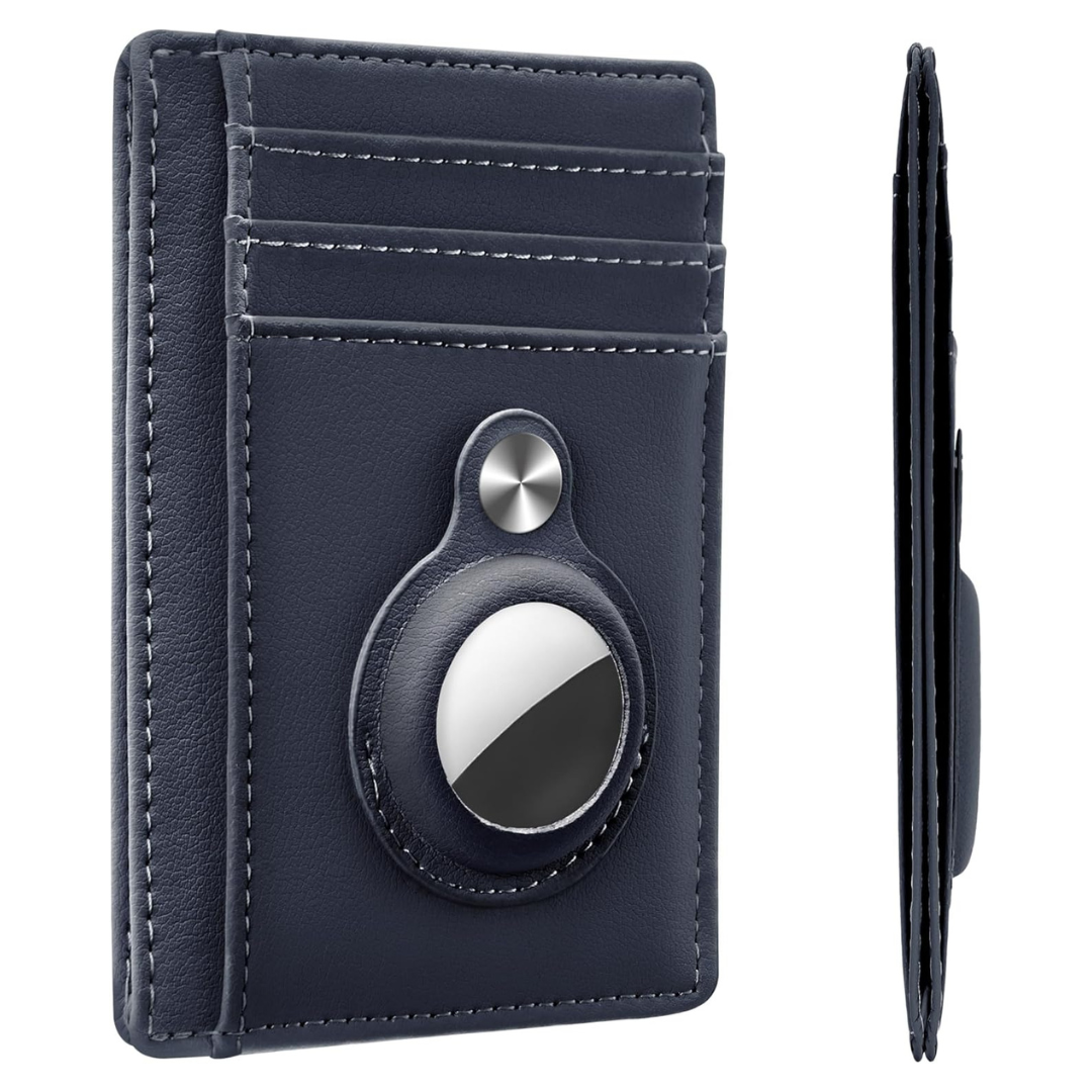 Slim Minimalist RFID Blocking AirTag Wallet W/ Airtag Holder (Various)