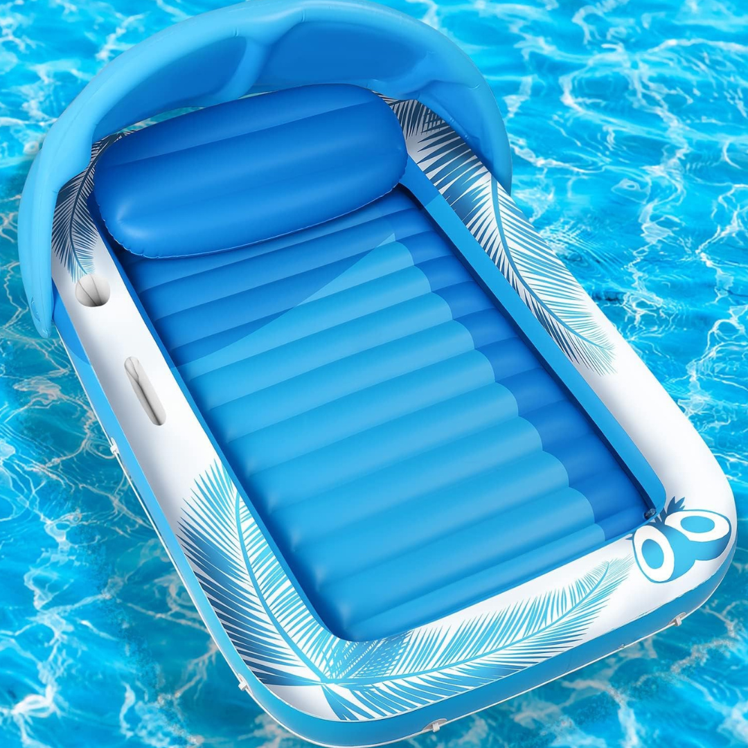 71" X 47.3" Inflatable Tanning Pool W/ Sprinklers