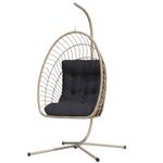 Rattan Cushioned Swing Egg Chair