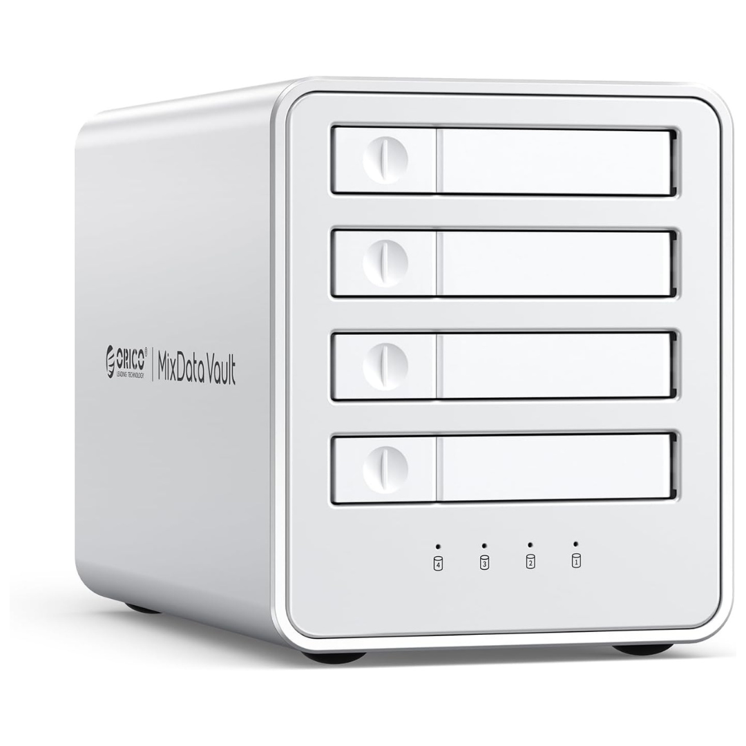 ORICO 4-Bay Aluminum RAID Hard Drive Enclosure with Cooling Fan