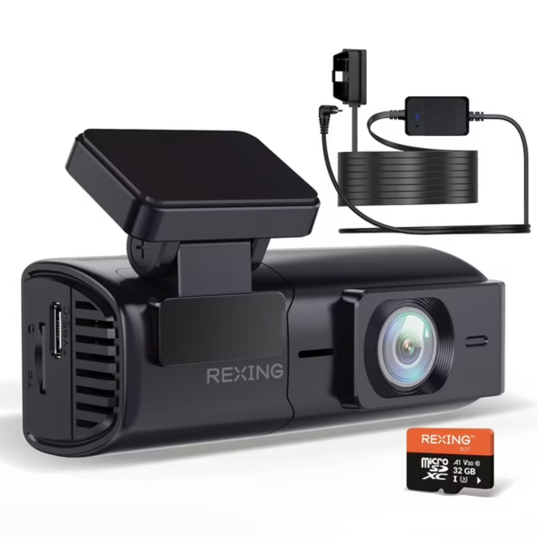 Rexing Ultra HD Car Dash Cam with Wi-Fi Bundle