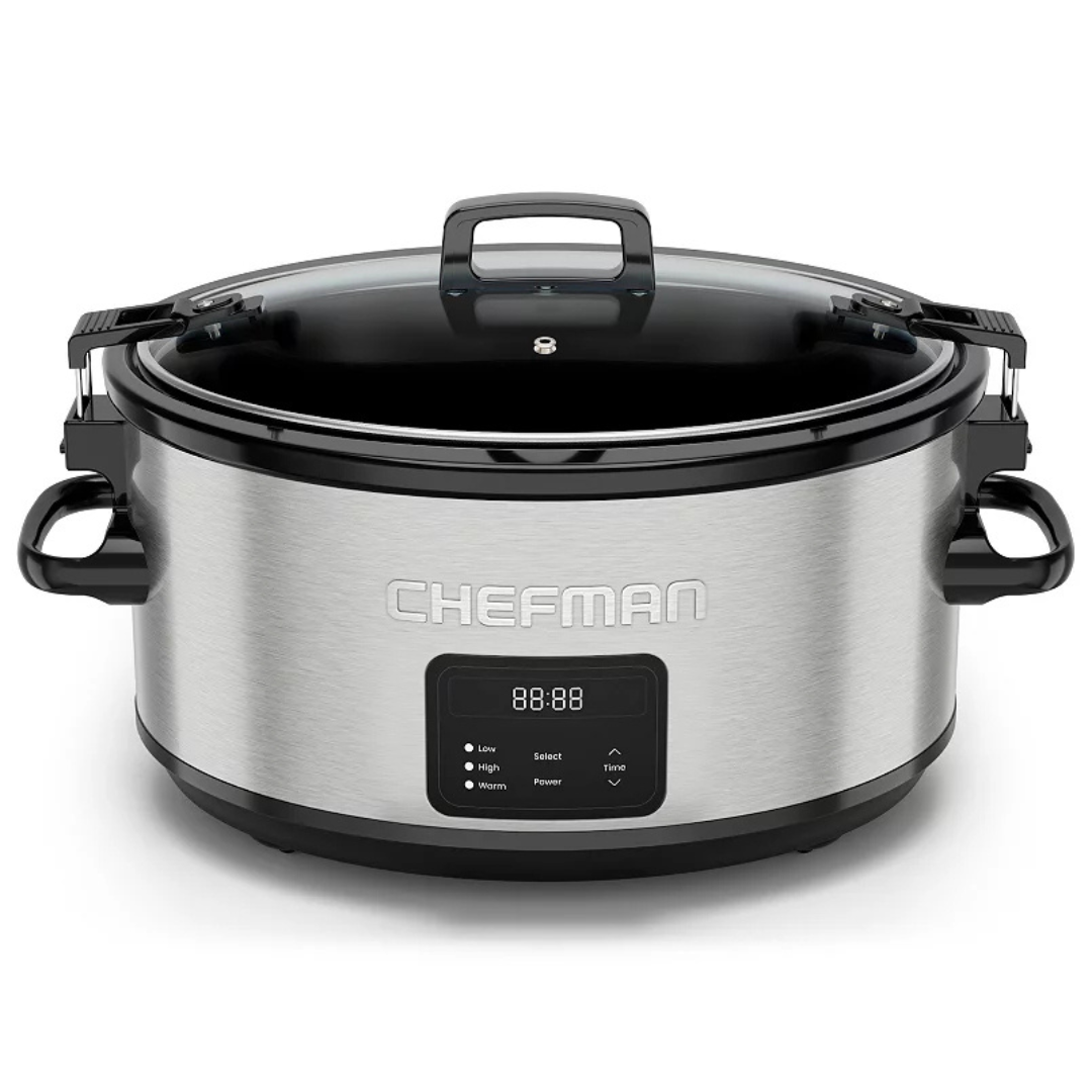 7QT Chefman Programmable Slow Cooker with Locking Lid + $5 Kohls Cash