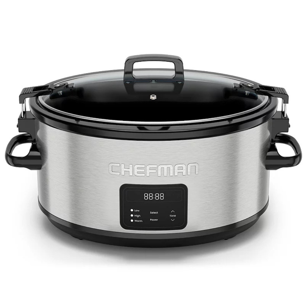7QT Chefman Programmable Slow Cooker with Locking Lid + $5 Kohls Cash