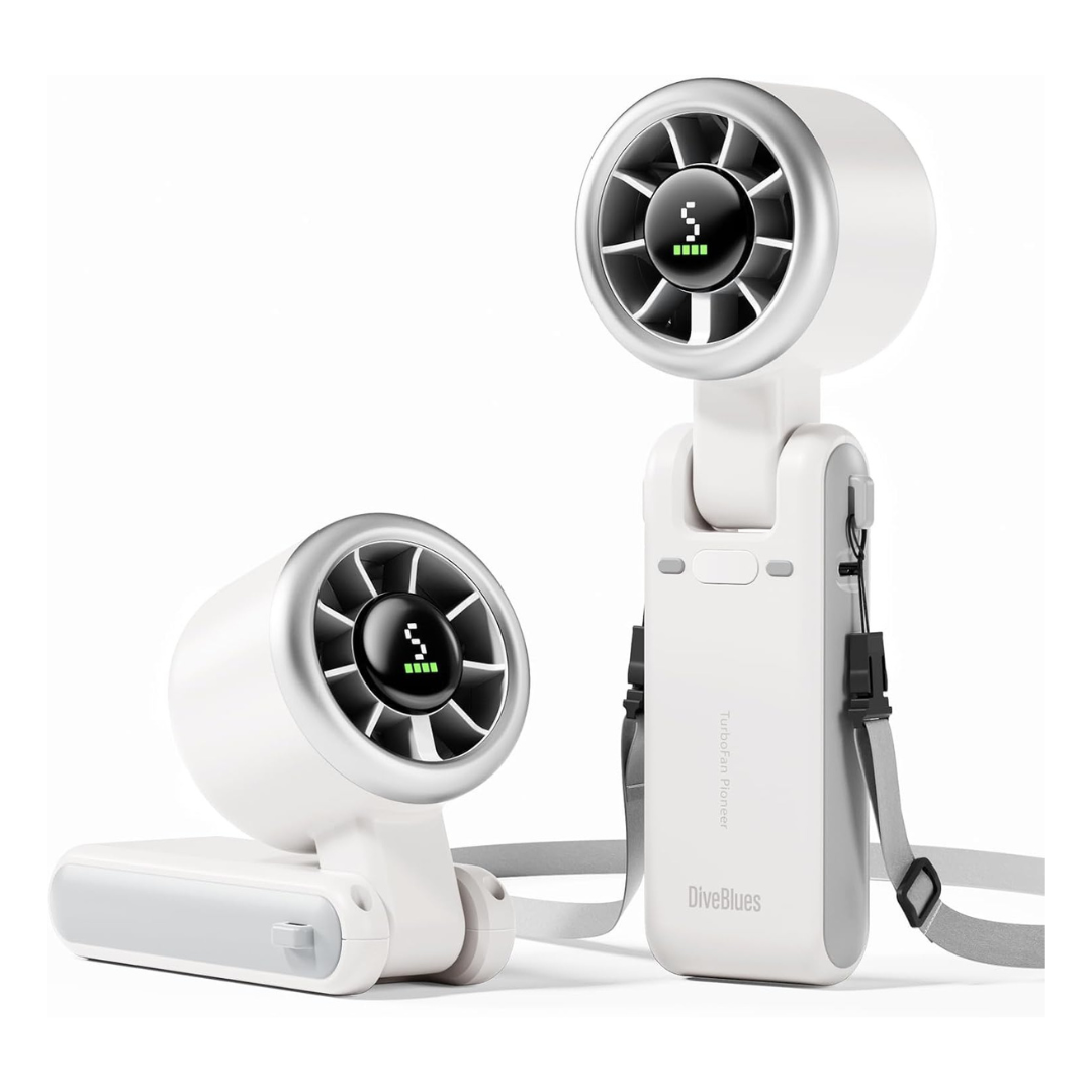 Diveblues 4000mAh Portable Rechargeable Mini Turbo Fan (White) »