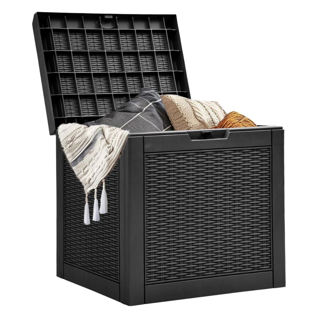 32 Gallon Water Resistant Deck Box With Lockable Lid