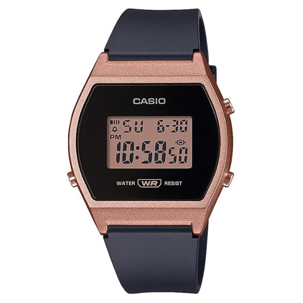 Casio Women's Digital Sport Watch W/ Black & Rose Gold Dial