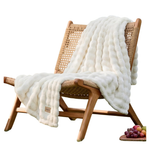 Bedsure 50" X 60" 3D Fleece Bubble Throw Blanket