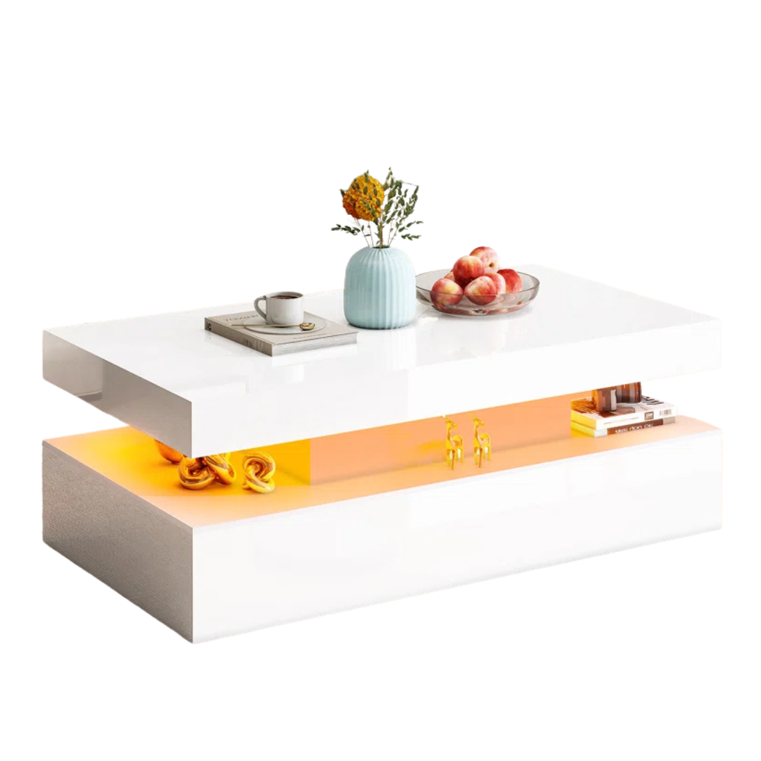 Wade Logan Bhhatu High Gloss Led Coffee Table