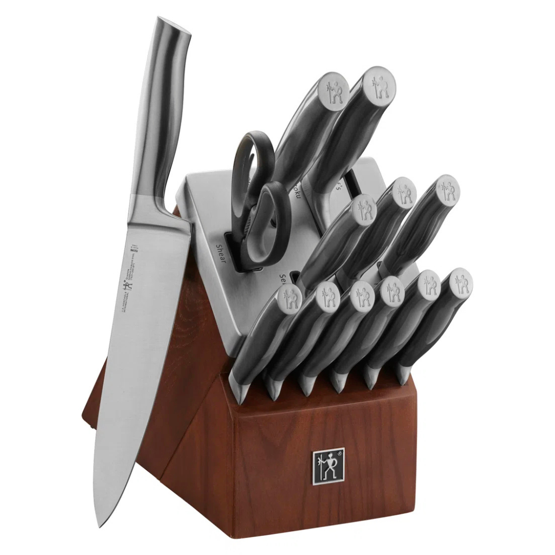 14-Piece Henckels Graphite Self-Sharpening Block Knife Set (Brown)
