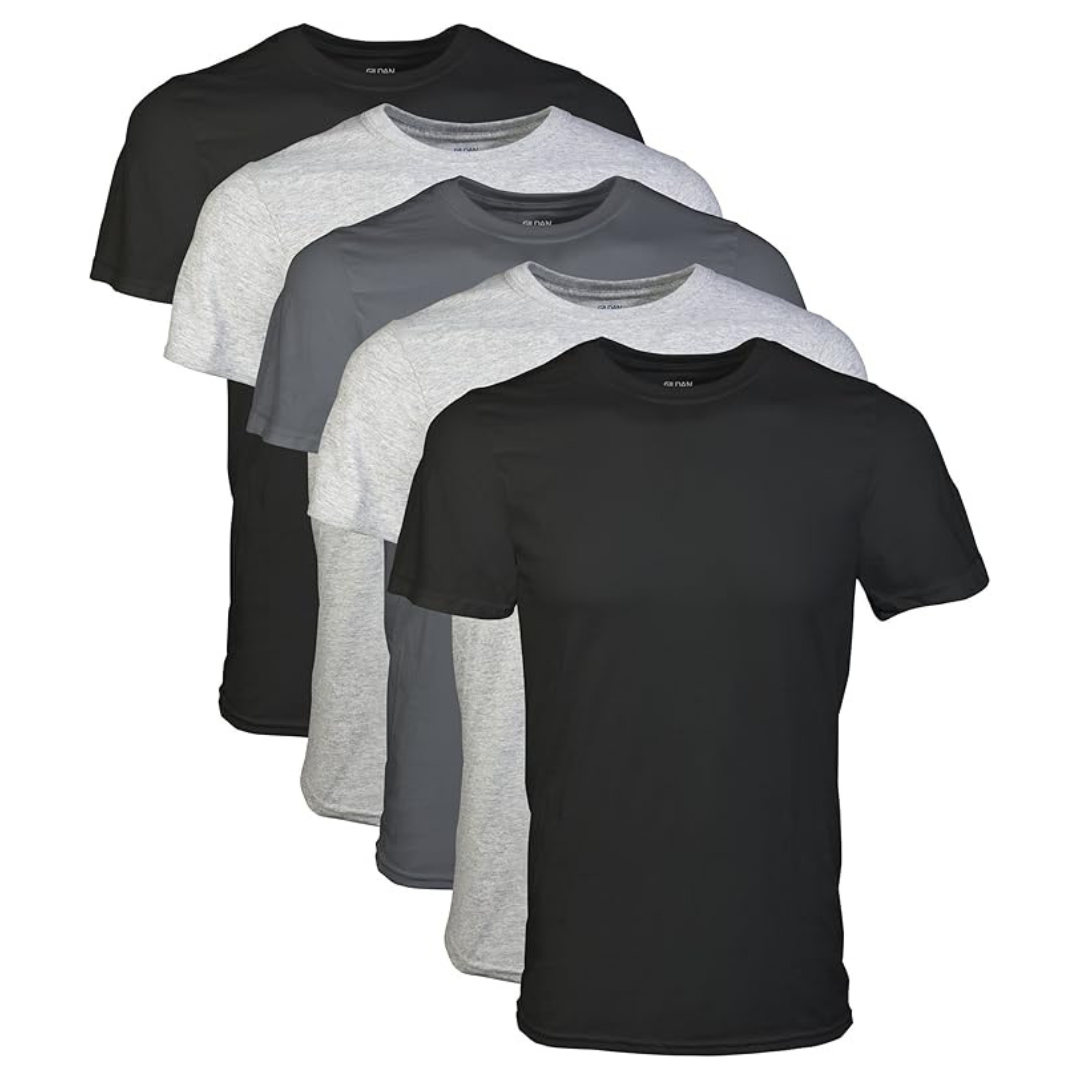 5-Pack Gildan Men's Assorted Crew T-Shirt