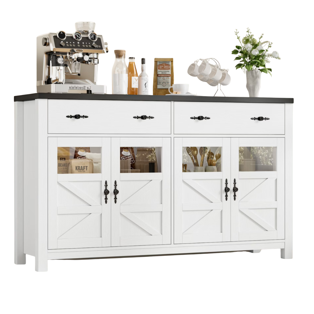 Homfa 55.1" Farmhouse Buffet Cabinet (Various)