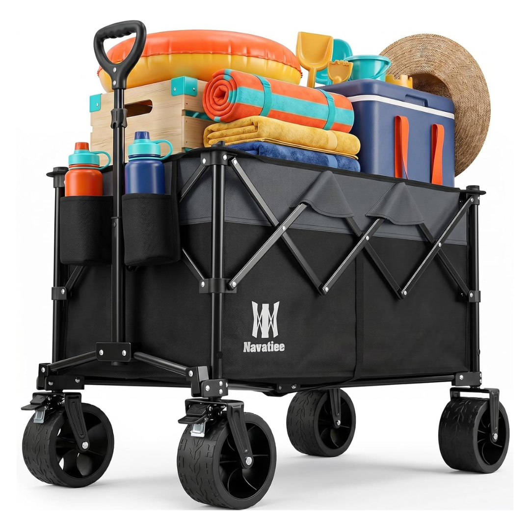 Navatiee 165-L Portable Heavy Duty Folding Wagon Cart