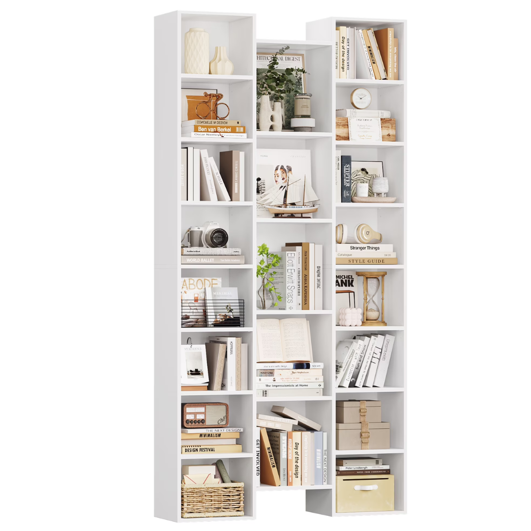 Homfa 21-Cube Wood Bookcase With Adjustable Shelves (Various)