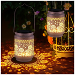 2-Pack Solar Hanging Sunflower Lanterns