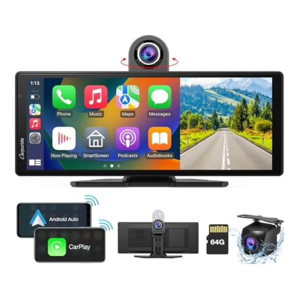 9.3" Wireless CarPlay Screen With 4K Dash Cam