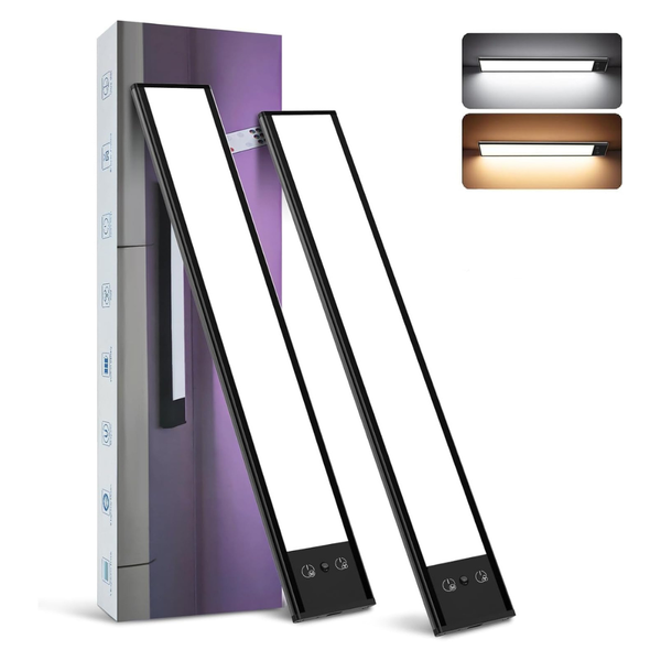2-Pack Rechargeable 95 LED Under Cabinet Lights