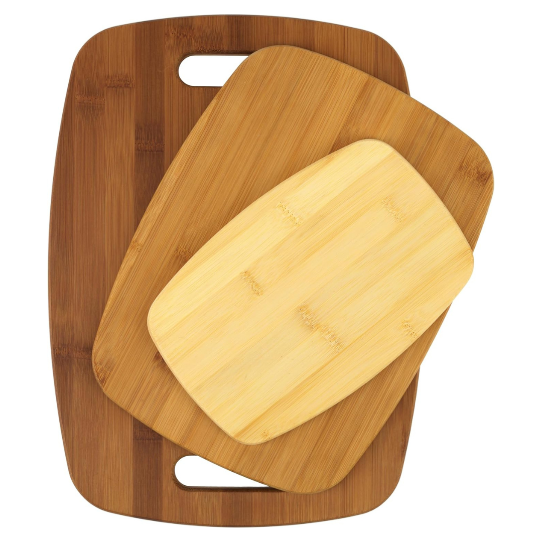 3-Pack Eco-Friendly Bamboo Cutting Board Set