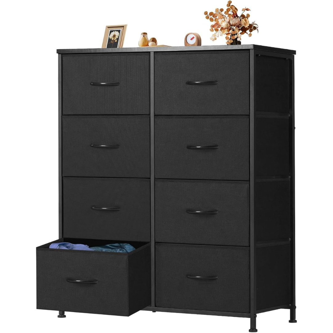 OLIXIS 7-Drawer Dresser with Wooden Top & Metal Frame