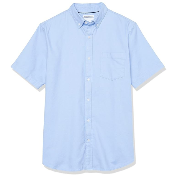 Amazon Essentials Men's Slim-Fit Short Sleeve Stretch Oxford Shirt