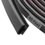 40-Ft D-Shape Rubber Weather Stripping Door Seal Strip (2 Colours)
