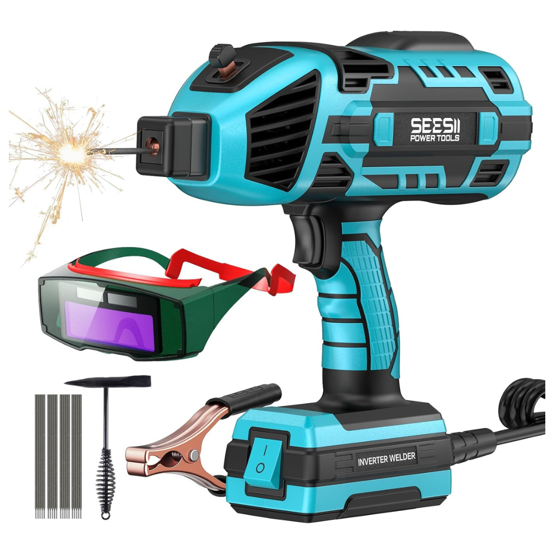 Seesii 110V 120A Portable IGBT Inverter Electric Handheld Welder W/ Goggles