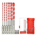 7-Piece 5/32"-3/8" Extension Masonry Drill Bit Set