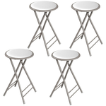 4-Count 24" Lavish Home Folding Bar Stools Set With 225lb Capacity
