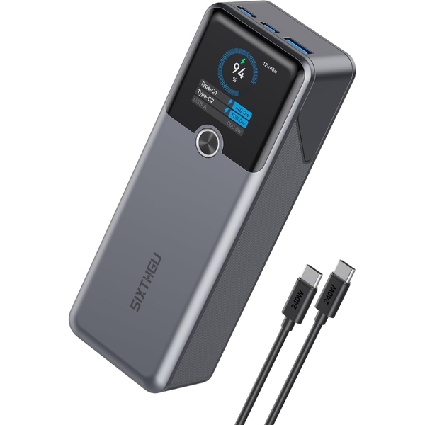 200W SIXTHGU 20,000mAh 3-Port Power Bank With 140W USB-C PD