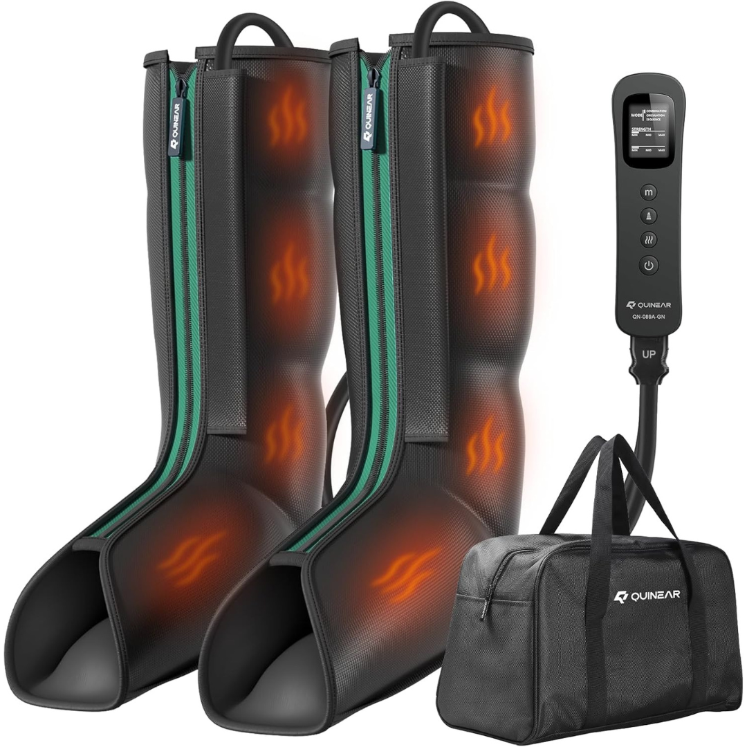QUINEAR Heating Leg Compression Massager With 3 Modes (2 Colors)