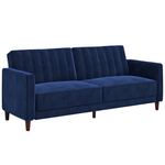 81.5" Mercury Row Perdue Velvet Square Arm Convertible Sofa
