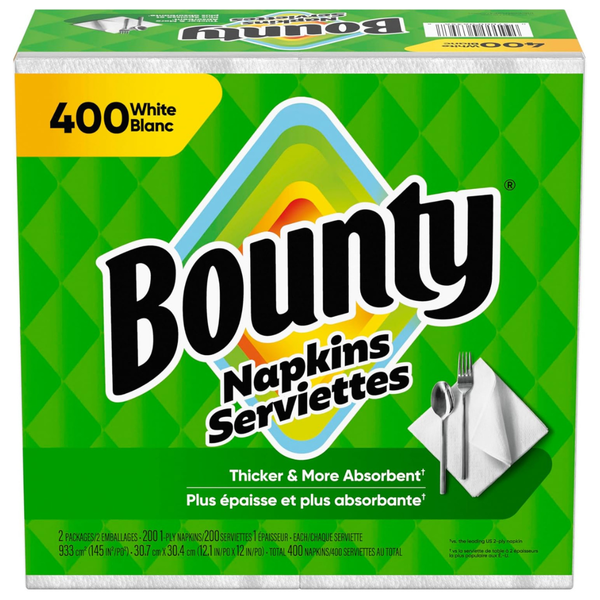 400-Count Bounty White Paper Napkins