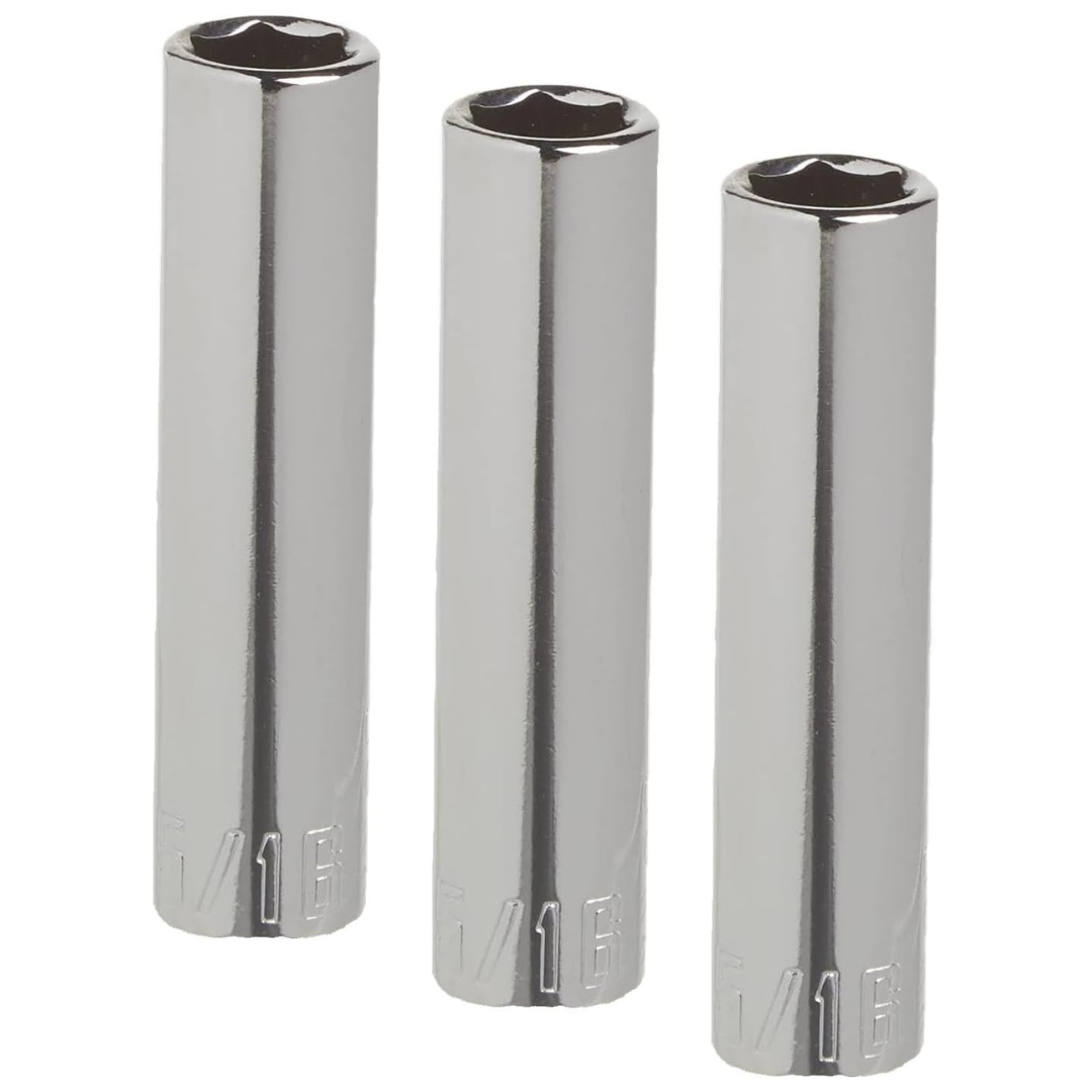 3-Pack Craftsman 1/4" Drive 5/16" 6-Point Deep Socket Set (CMMT43575)