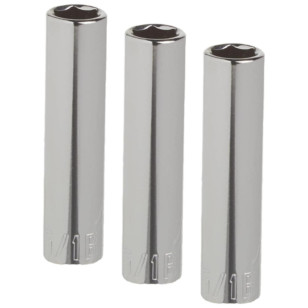 3-Pack Craftsman 1/4" Drive 5/16" 6-Point Deep Socket Set (CMMT43575)