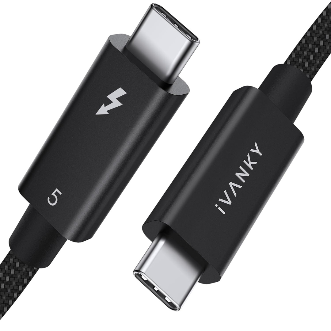 IVANKY 3.3 Ft 120Gbps 240W PD Intel Certified Thunderbolt 5 Cable