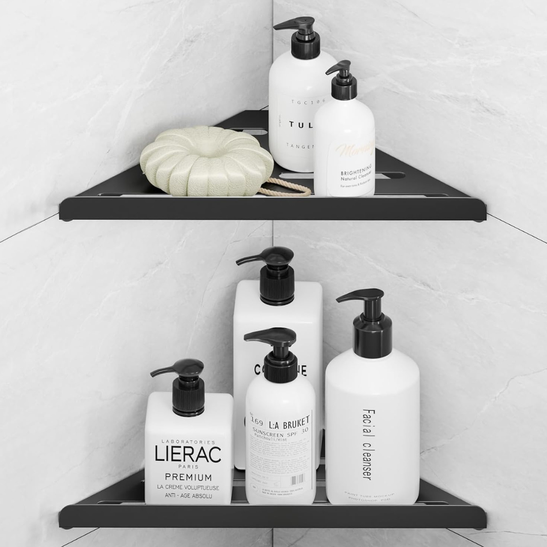 2-Pack Metal Triangle Bathroom Corner Shelf (Various)