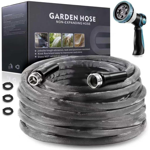 100FT Garden Hose with 10 Function Hose Nozzle