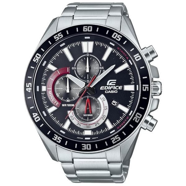 Casio Men's 50mm Quartz Watch with Stainless Steel Strap