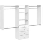 60" W - 96" W Tower Wall Mount 6-Shelf Wood Closet System
